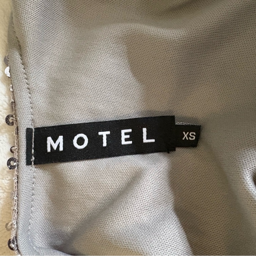 Silver Sequin Motel Rocks backless top - Picture 3 of 3